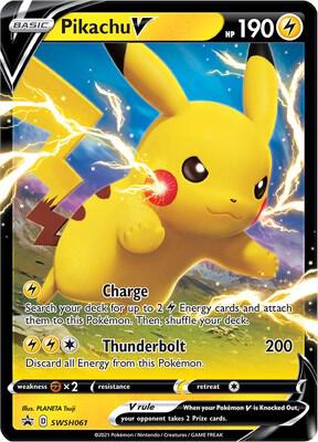 Pikachu V SWSH061 (SWSH: Sword & Shield Promo Cards)  - Holofoil | Good Games Adelaide SA