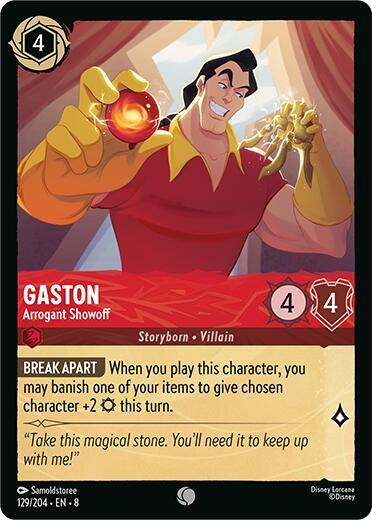 Gaston Arrogant Showoff 129/204 (Reign of Jafar)  - Cold Foil | Good Games Adelaide SA