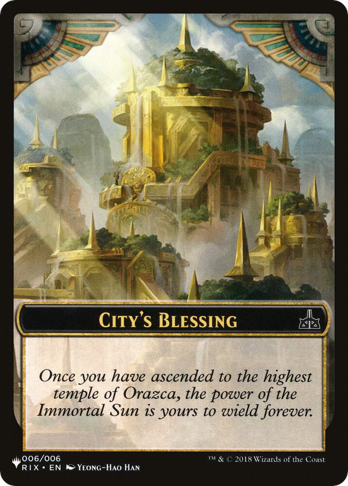 Citys Blessing The Monarch Double sided Token 6 // 14 (The List Reprints)  | Good Games Adelaide SA