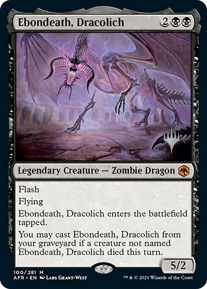 Ebondeath Dracolich 100 (Promo Pack: Adventures in the Forgotten Realms)  - Foil | Good Games Adelaide SA