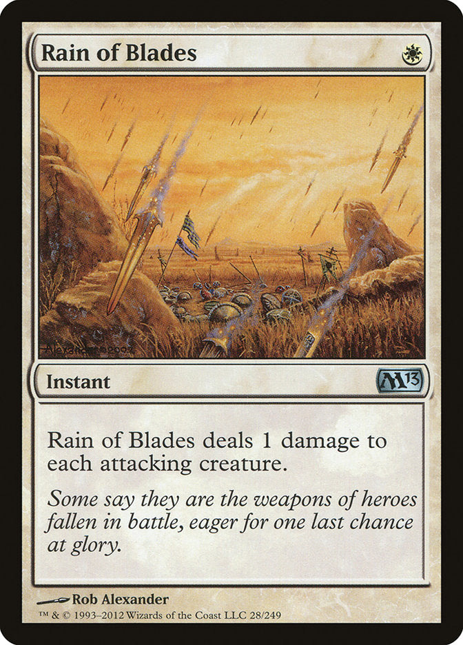 Rain of Blades 28 (Magic 2013 (M13))  - Foil | Good Games Adelaide SA