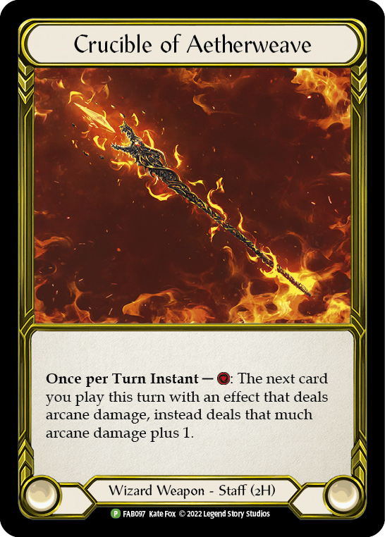 Crucible of Aetherweave (Golden) [FAB097] (Promo)  Cold Foil | Good Games Adelaide SA