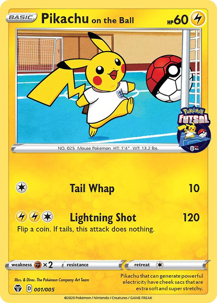 Pikachu on the Ball Pokemon Futsal 001/005 (Miscellaneous Cards & Products)  | Good Games Adelaide SA