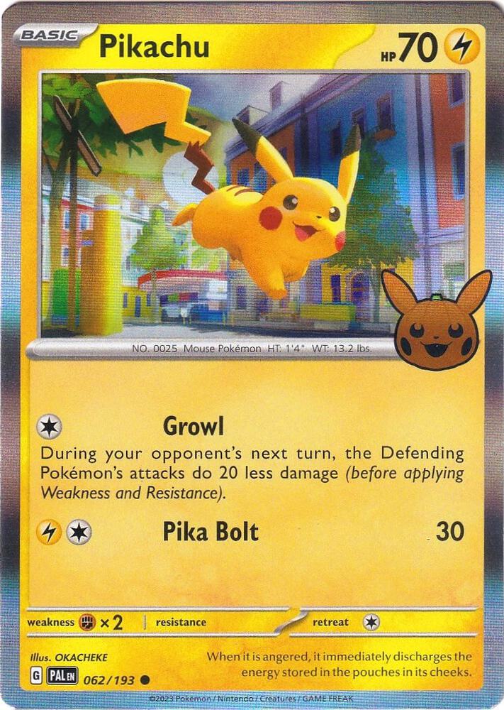 Pikachu 062/193 (Trick or Trade BOOster Bundle 2023)  - Holofoil | Good Games Adelaide SA