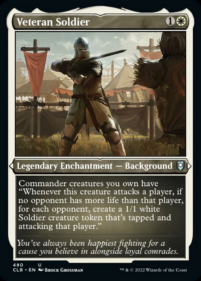 Veteran Soldier (Foil Etched) [Commander Legends: Battle for Baldur's Gate] | Good Games Adelaide SA