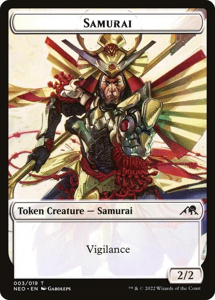 Samurai // Construct Double sided Token 3 // 6 (Kamigawa: Neon Dynasty)  | Good Games Adelaide SA