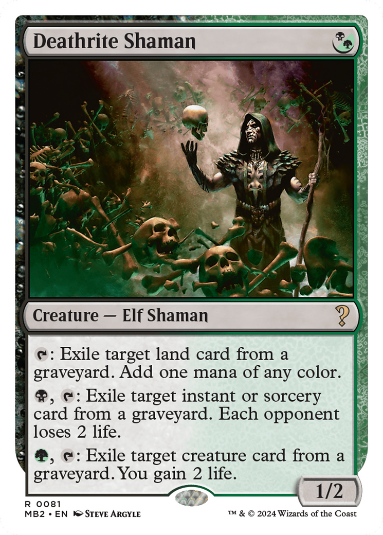 Deathrite Shaman (White Border) [Mystery Booster 2] | Good Games Adelaide SA