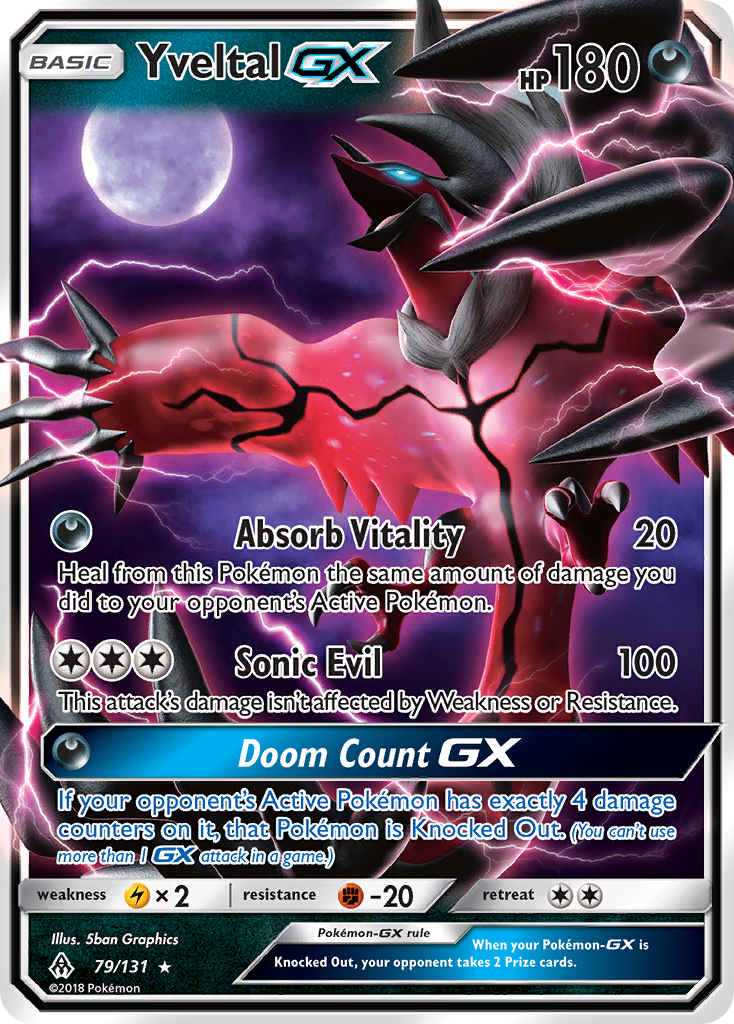 Yveltal GX (79/131) [Sun & Moon: Forbidden Light] | Good Games Adelaide SA