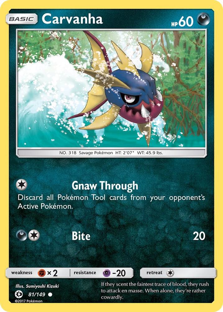 Carvanha 81/149 (SM Base Set)  | Good Games Adelaide SA