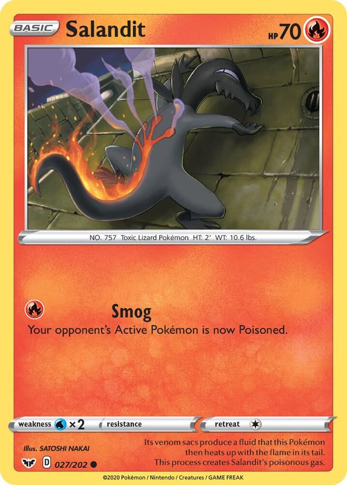 Salandit 027/202 (SWSH01: Sword & Shield Base Set)  | Good Games Adelaide SA