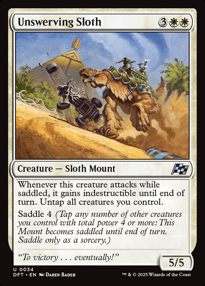 Unswerving Sloth 34 (Aetherdrift)  - Foil | Good Games Adelaide SA
