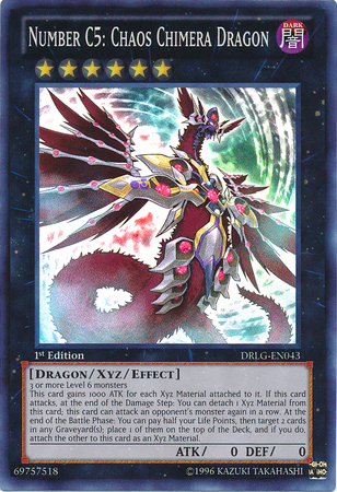 Number C5: Chaos Chimera Dragon [DRLG-EN043] Super Rare | Good Games Adelaide SA