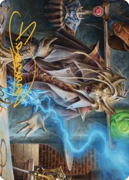 Renari Merchant of Marvels Art Card Gold Stamped Signature 30 (Art Series: Commander Legends: Battle for Baldur's Gate)  | Good Games Adelaide SA