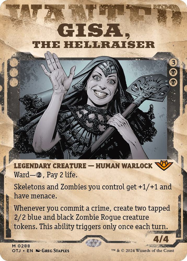 Gisa, the Hellraiser 288 (Outlaws of Thunder Junction)  - Foil | Good Games Adelaide SA