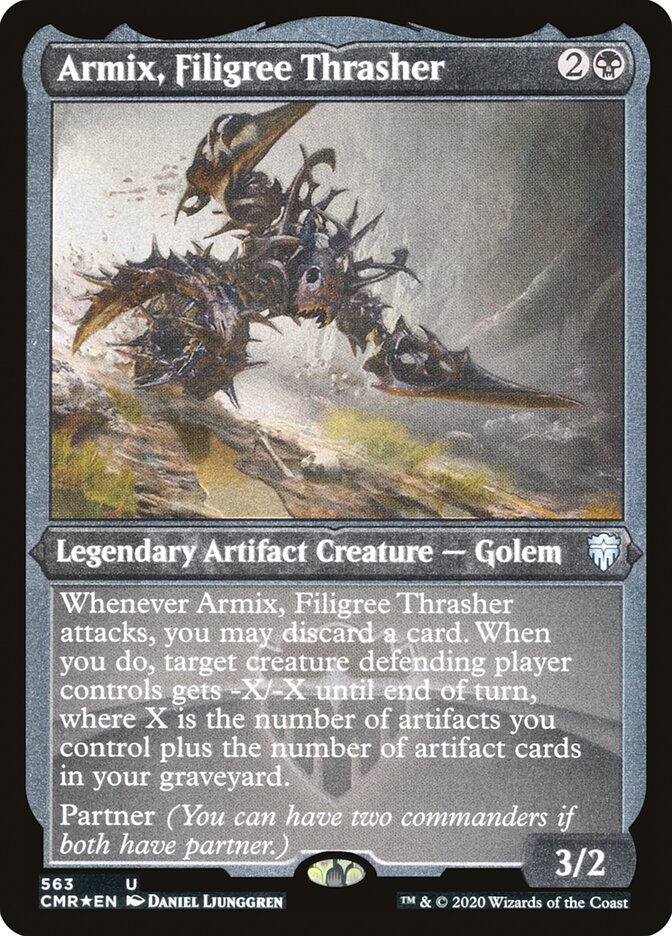 Armix, Filigree Thrasher (Foil Etched) [Commander Legends] | Good Games Adelaide SA