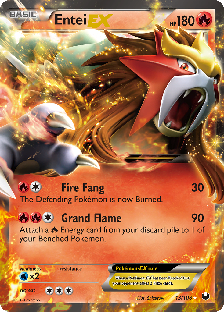 Entei EX (13/108) [Black & White: Dark Explorers] | Good Games Adelaide SA