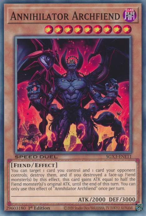 Annihilator Archfiend [SGX3-ENE11] Common | Good Games Adelaide SA