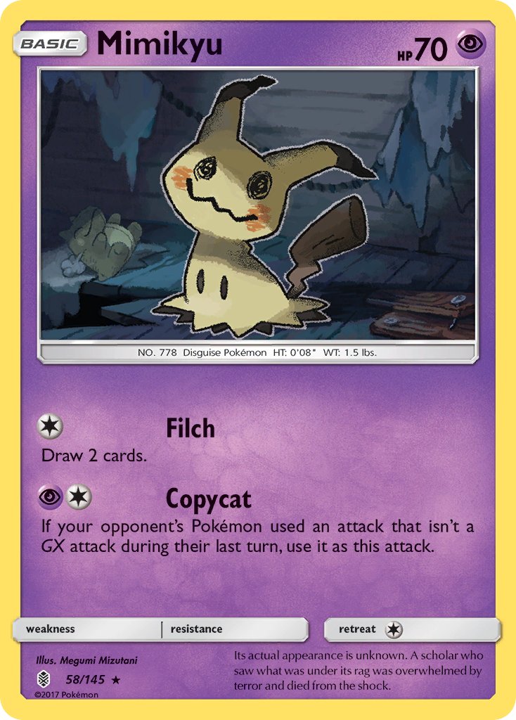 Mimikyu (58/145) (Theme Deck Exclusive) [Sun & Moon: Guardians Rising] | Good Games Adelaide SA