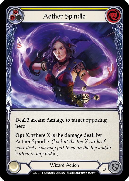 Aether Spindle (Yellow) [ARC127-R] 1st Edition Normal | Good Games Adelaide SA