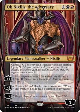 Ob Nixilis the Adversary Borderless 284 (Streets of New Capenna)  - Foil | Good Games Adelaide SA