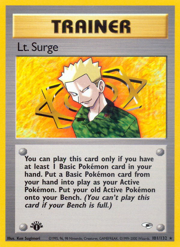 Lt. Surge (101/132) [Gym Heroes 1st Edition] | Good Games Adelaide SA