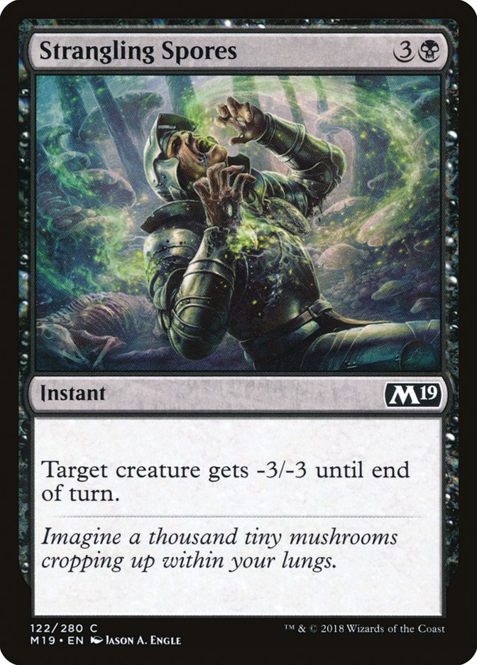 Strangling Spores 122 (Core Set 2019)  - Foil | Good Games Adelaide SA