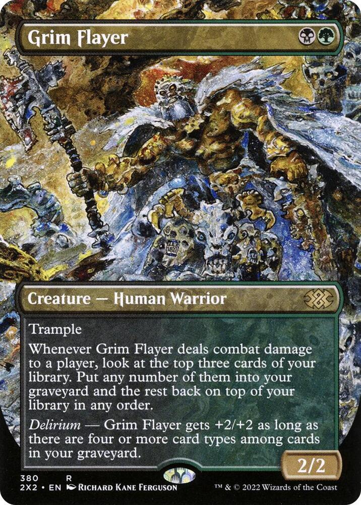 Grim Flayer Borderless 380 (Double Masters 2022)  | Good Games Adelaide SA