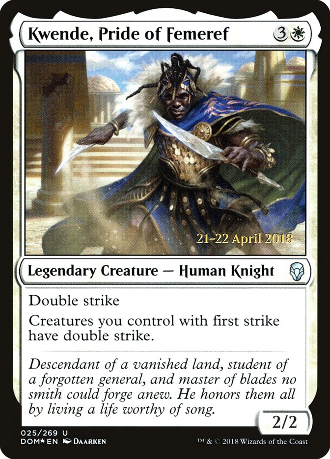 Kwende, Pride of Femeref [Dominaria Promos] | Good Games Adelaide SA