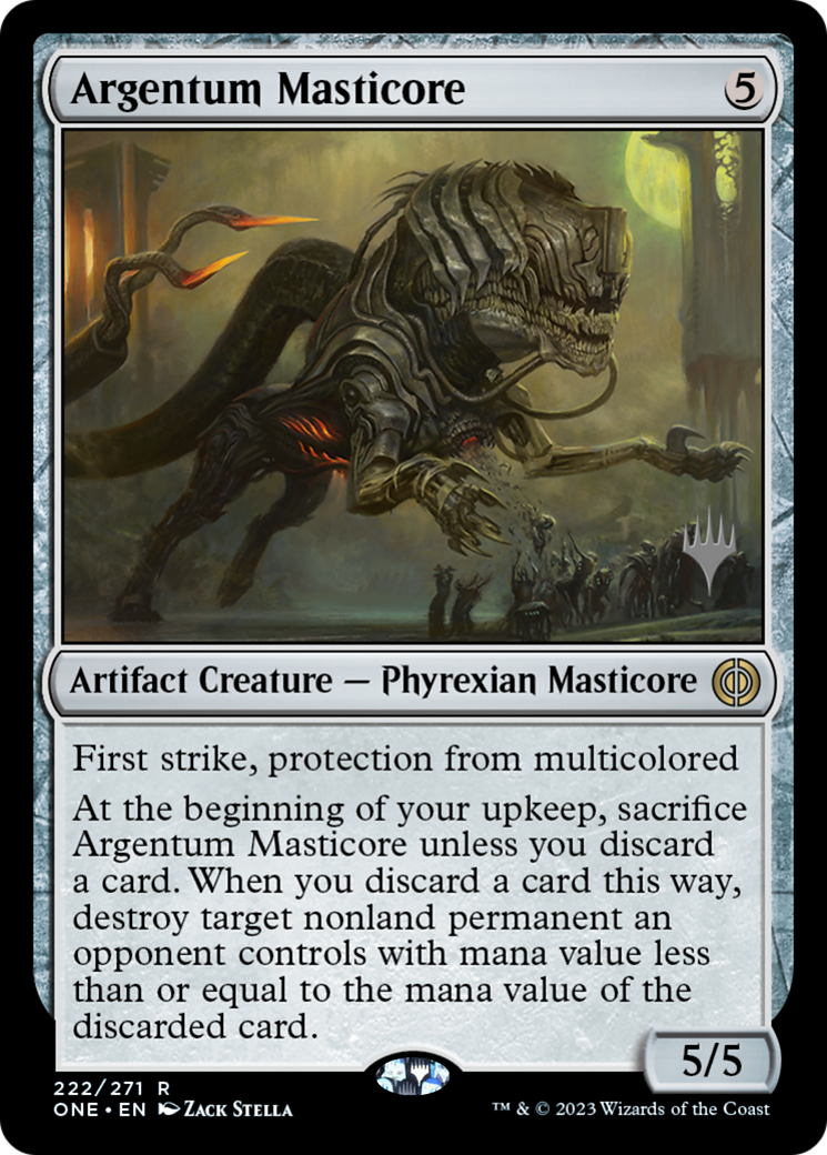 Argentum Masticore (Promo Pack) [Phyrexia: All Will Be One Promos] | Good Games Adelaide SA