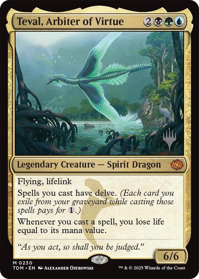 Teval, Arbiter of Virtue 230 (Promo Pack: Tarkir: Dragonstorm)  | Good Games Adelaide SA