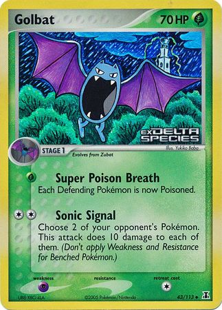 Golbat (43/113) (Stamped) [EX: Delta Species] | Good Games Adelaide SA