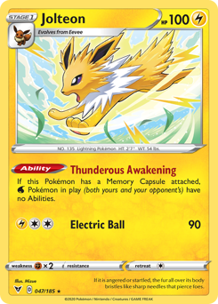 Jolteon (047/185) [Sword & Shield: Vivid Voltage] | Good Games Adelaide SA