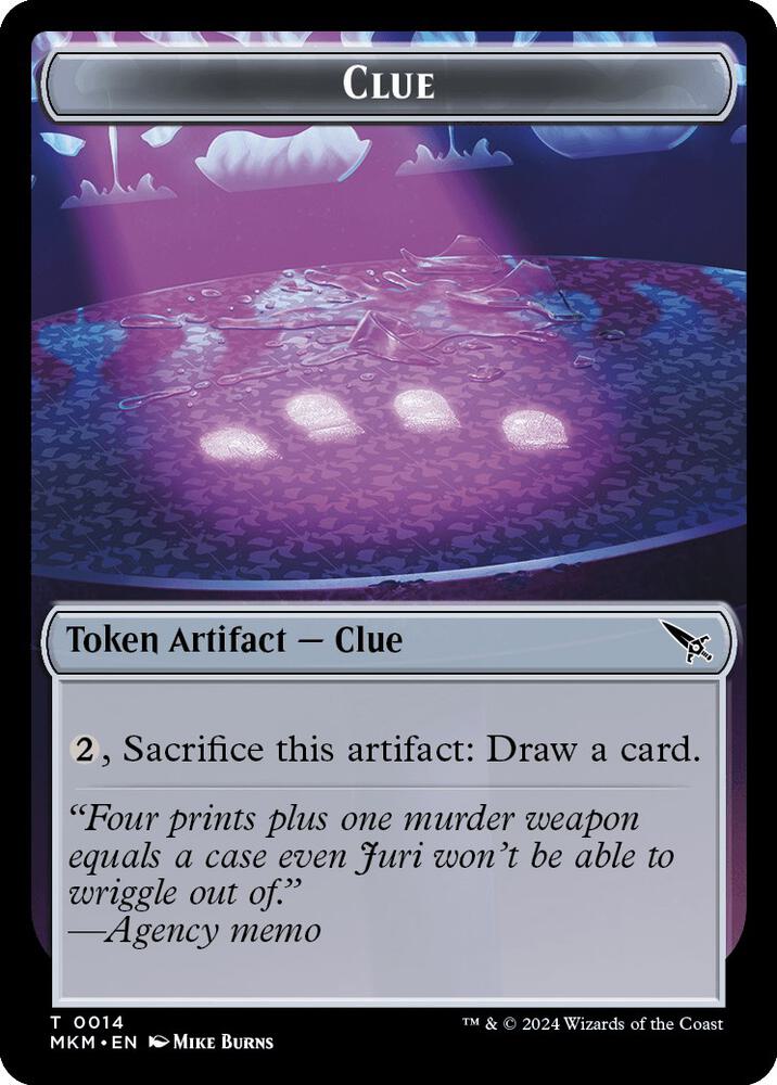 Clue 0014 A 0041 Double Sided Token 14 // 41 (Murders at Karlov Manor)  | Good Games Adelaide SA