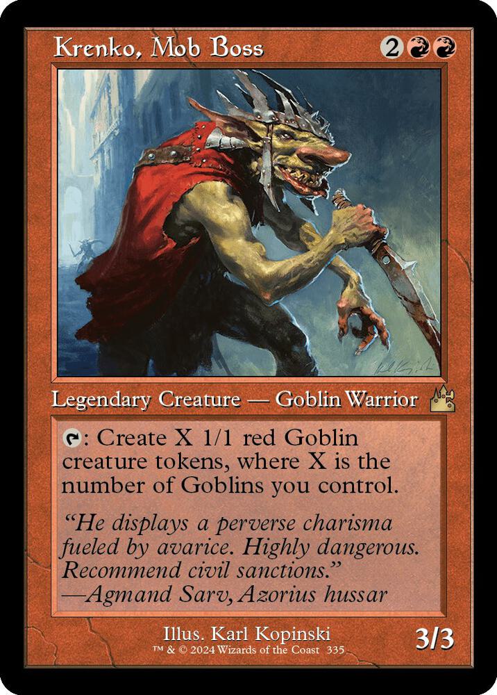 Krenko, Mob Boss 335 (Ravnica Remastered)  | Good Games Adelaide SA