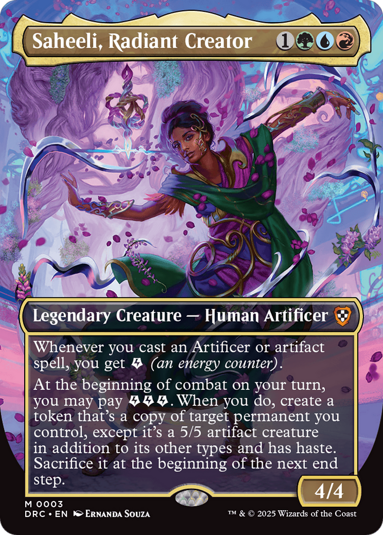 Saheeli, Radiant Creator (Borderless) [Aetherdrift Commander] | Good Games Adelaide SA