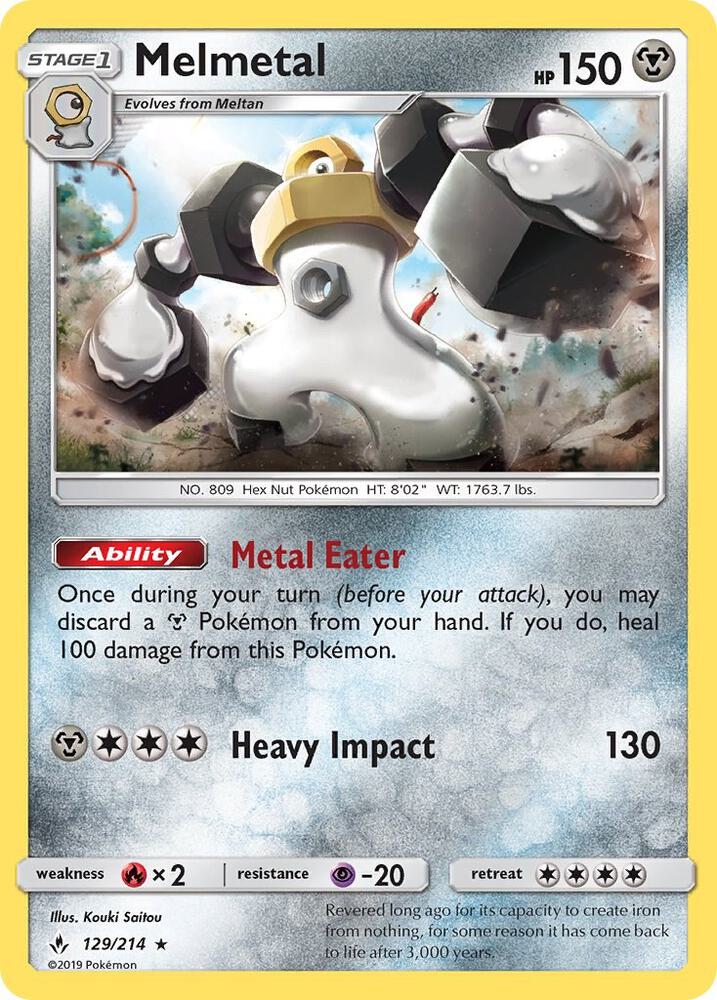 Melmetal 129/214 (SM - Unbroken Bonds)  - Holofoil | Good Games Adelaide SA