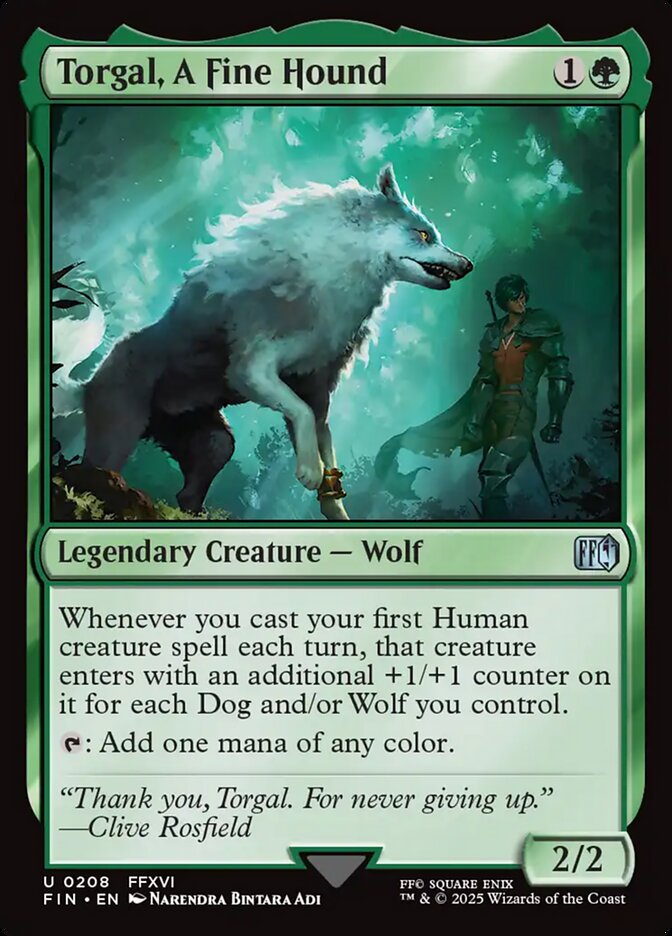 Torgal, A Fine Hound 208 (FINAL FANTASY)  - Foil | Good Games Adelaide SA