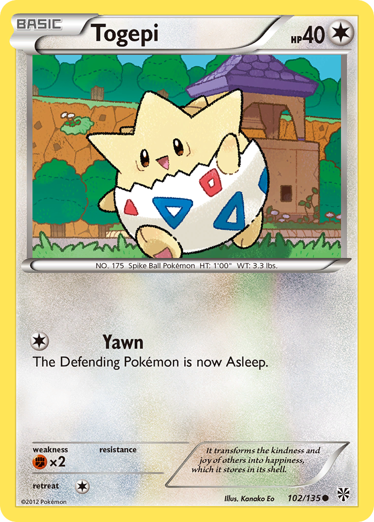 Togepi (102/135) [Black & White: Plasma Storm] | Good Games Adelaide SA
