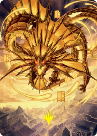 Ao, the Dawn Sky 2 Art Card (Gold-Stamped Signature) [Kamigawa: Neon Dynasty Art Series] | Good Games Adelaide SA
