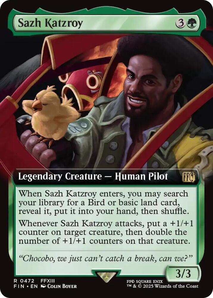 Sazh Katzroy  472/309 (FINAL FANTASY)  - Extended Art Foil | Good Games Adelaide SA