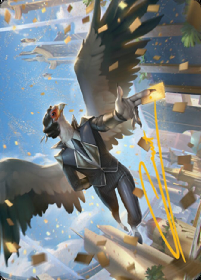Skyboon Evangelist Art Card (Gold-Stamped Signature) [Streets of New Capenna Art Series] | Good Games Adelaide SA