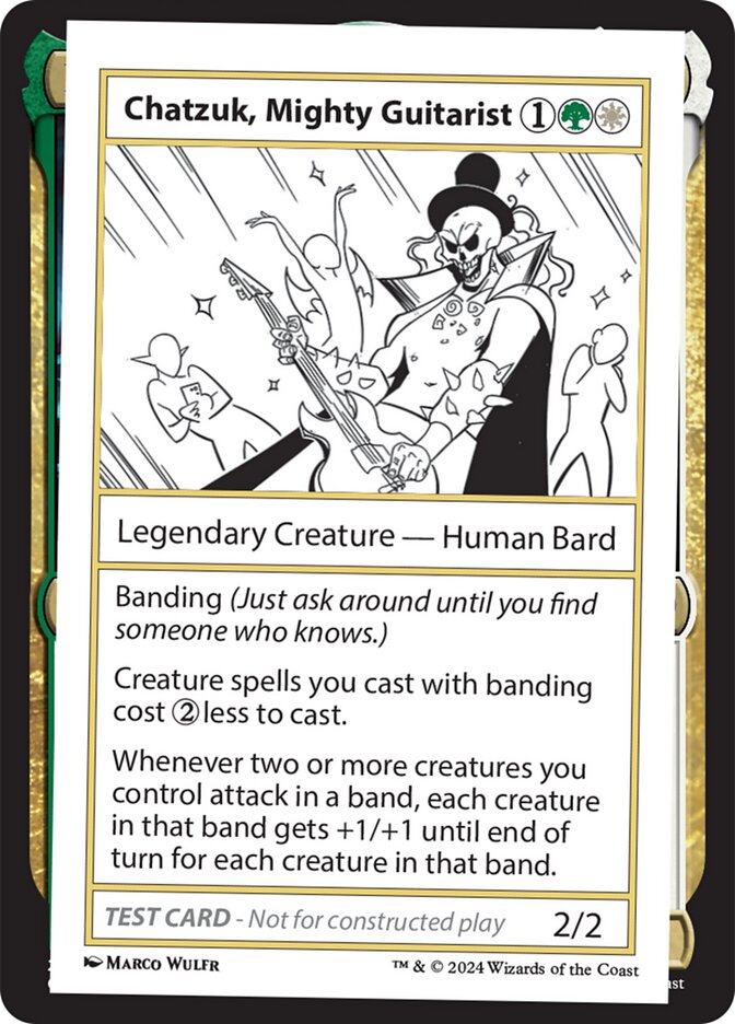 Chatzuk, Mighty Guitarist  (Mystery Booster 2 Playtest Cards)  | Good Games Adelaide SA