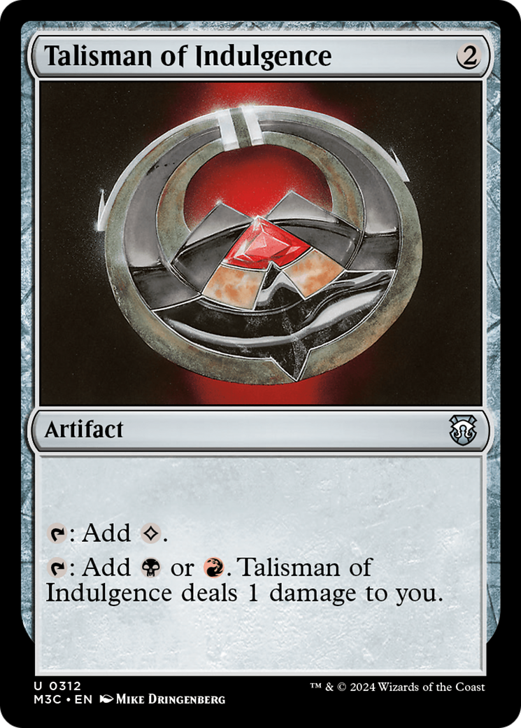 Talisman of Indulgence (Ripple Foil) [Modern Horizons 3 Commander] | Good Games Adelaide SA