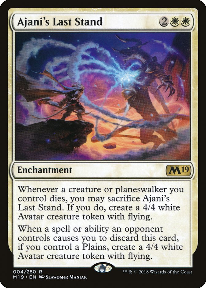 Ajani's Last Stand 4 (Core Set 2019)  - Foil | Good Games Adelaide SA