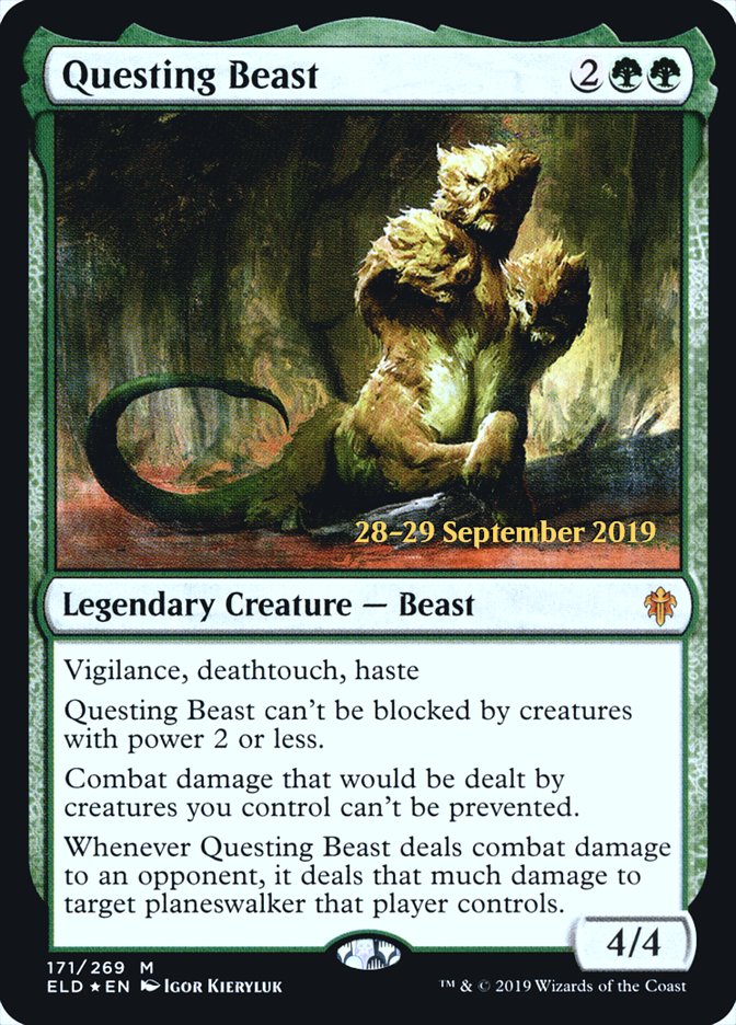 Questing Beast  [Throne of Eldraine Prerelease Promos] | Good Games Adelaide SA