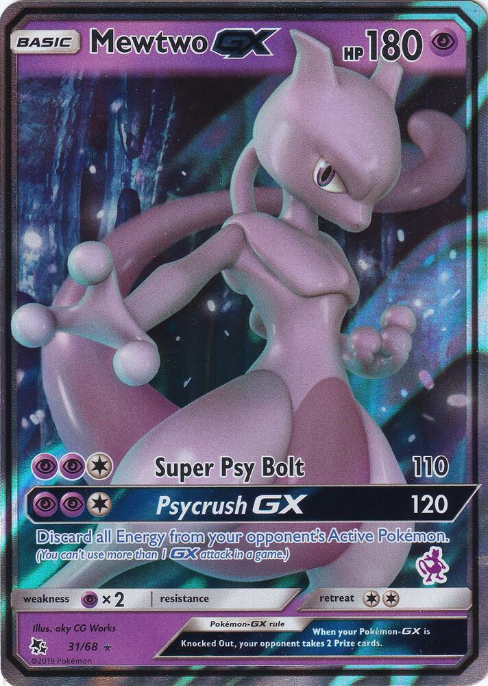 Mewtwo GX 31 68 Mewtwo Stamped 031/068 (Battle Academy)  - Holofoil | Good Games Adelaide SA