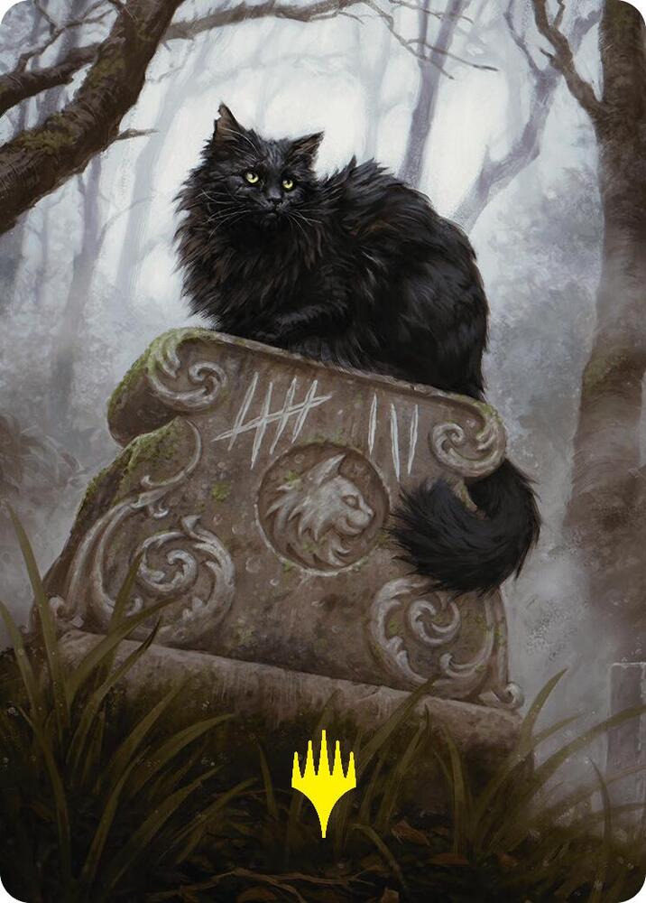 Nine Lives Familiar 2 Art Card 36 54 Gold Stamped Planeswalker Symbol 36 (Art Series: Foundations)  | Good Games Adelaide SA
