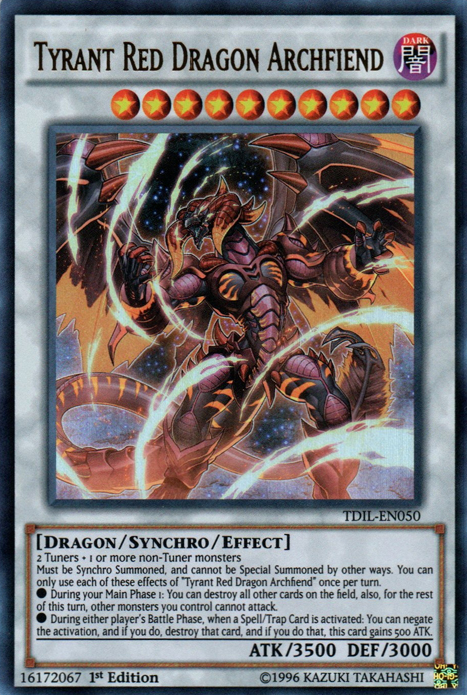 Tyrant Red Dragon Archfiend [TDIL-EN050] Ultra Rare | Good Games Adelaide SA