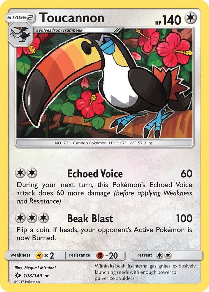 Toucannon 108/149 (SM Base Set)  | Good Games Adelaide SA