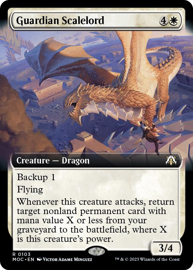 Guardian Scalelord 103 (Commander: March of the Machine)  - Extended Art | Good Games Adelaide SA